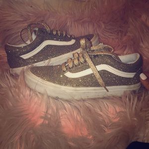 Vans glitter gold size 8.0 women